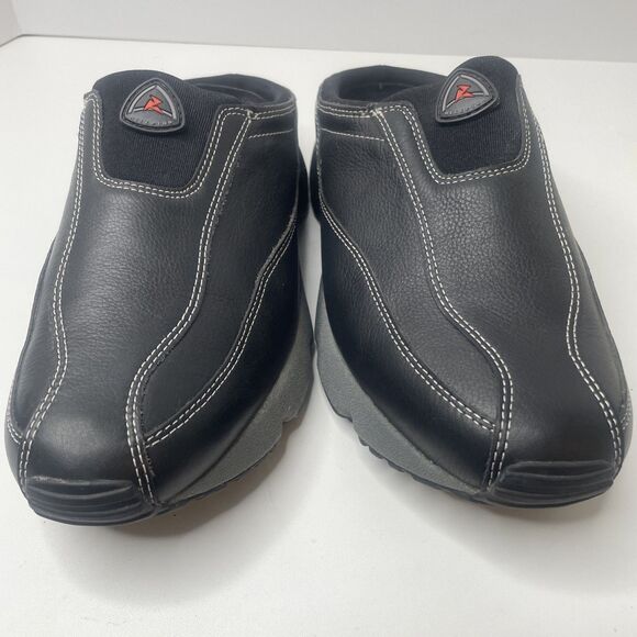 Ecco Receptor Women’s Black Leather Mules Size 6.5 - Picture 1 of 10